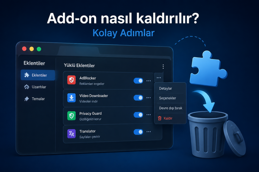 Add-on nasıl kaldırılı