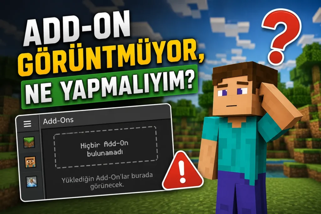 Add-on görüntmüyor,