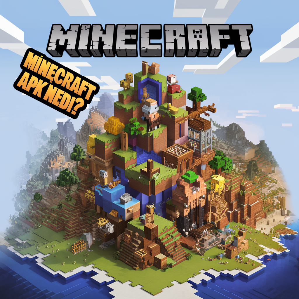 Minecraft APK ile oluşturulmuş geniş Minecraft dünyası